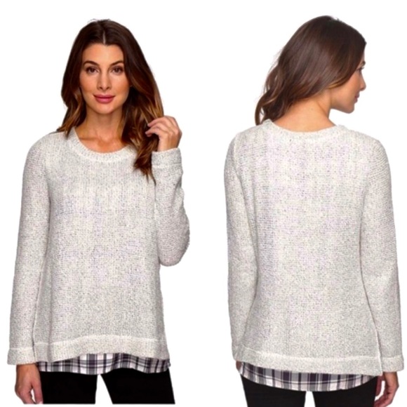 *HOST PICK* NWT Sanctuary Sweater with Plaid Shirt - Picture 2 of 5